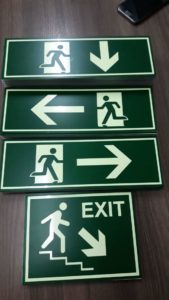 3.photoluminescent safety signs